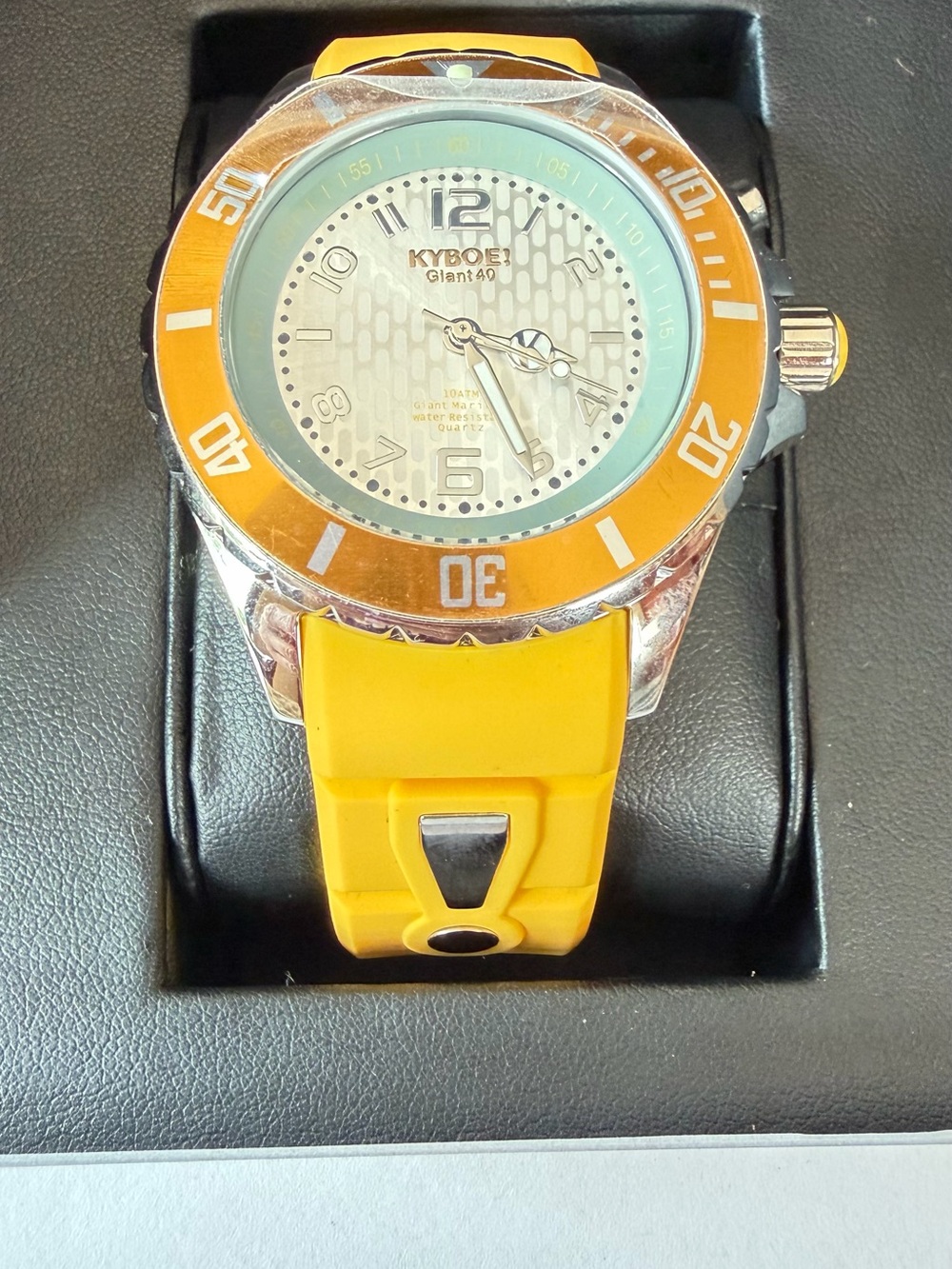 KYBOE! Giant 40 Yellow Silicone Sports Watch, NWT.